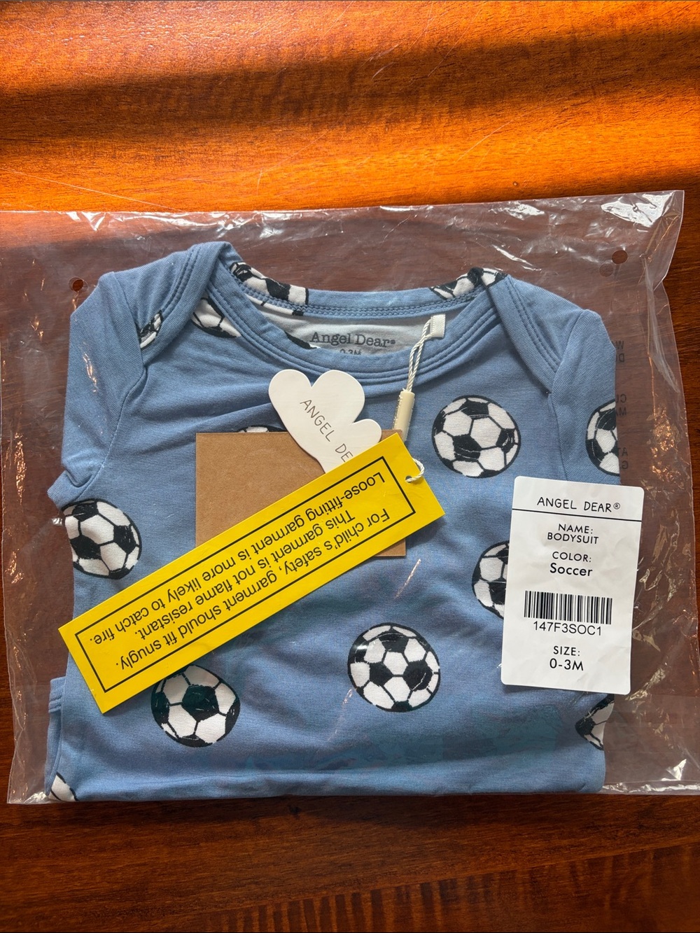 NWT Angel Dear Blue Soccer Bodysuit